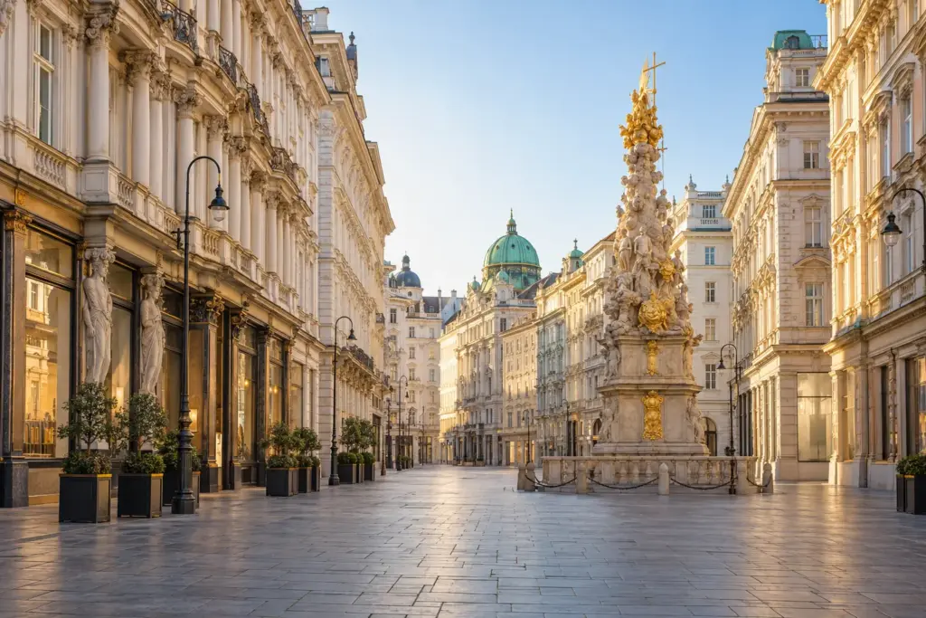 KI-generierte fotorealistische Ansicht: Graben in der Inneren Stadt