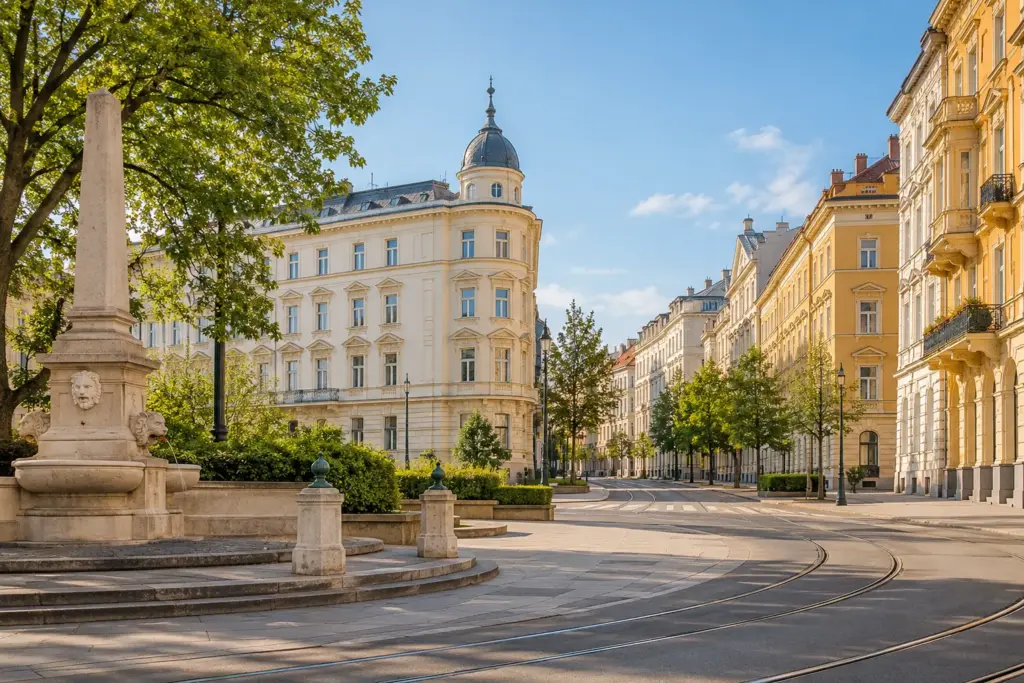 KI-generierte fotorealistische Ansicht: Elterleinplatz in Hernals
