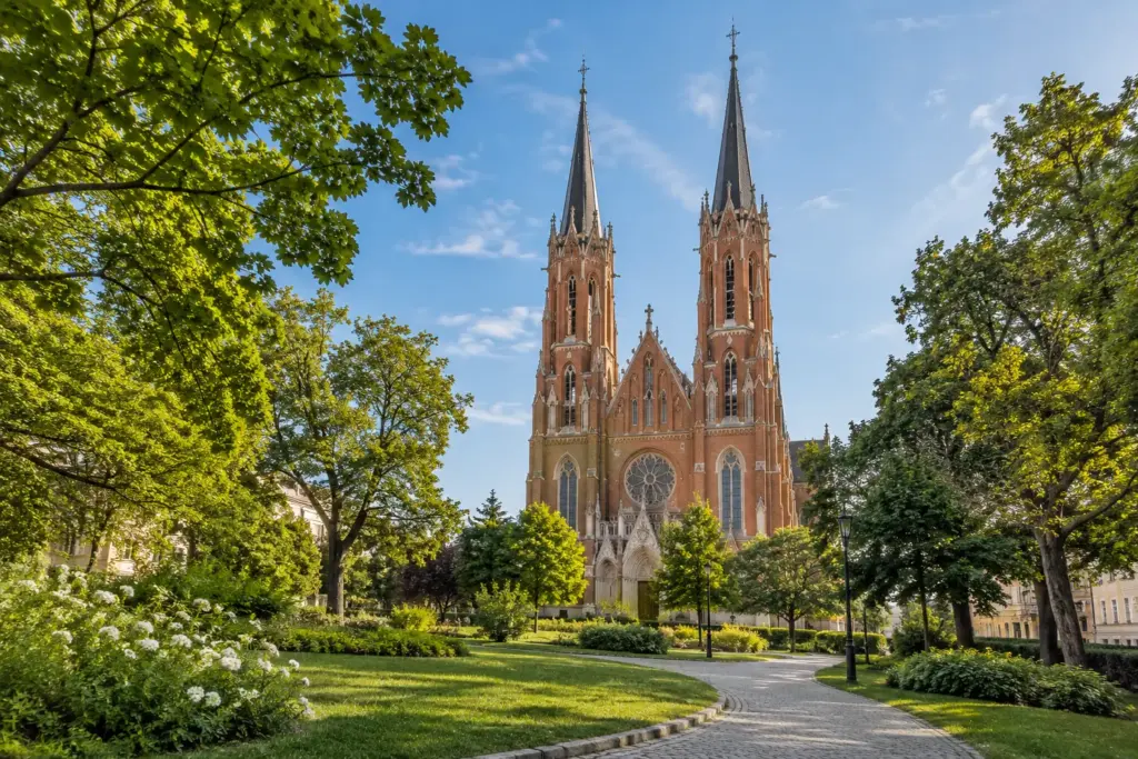 KI-generierte fotorealistische Ansicht: Brigittakirche in Brigittenau