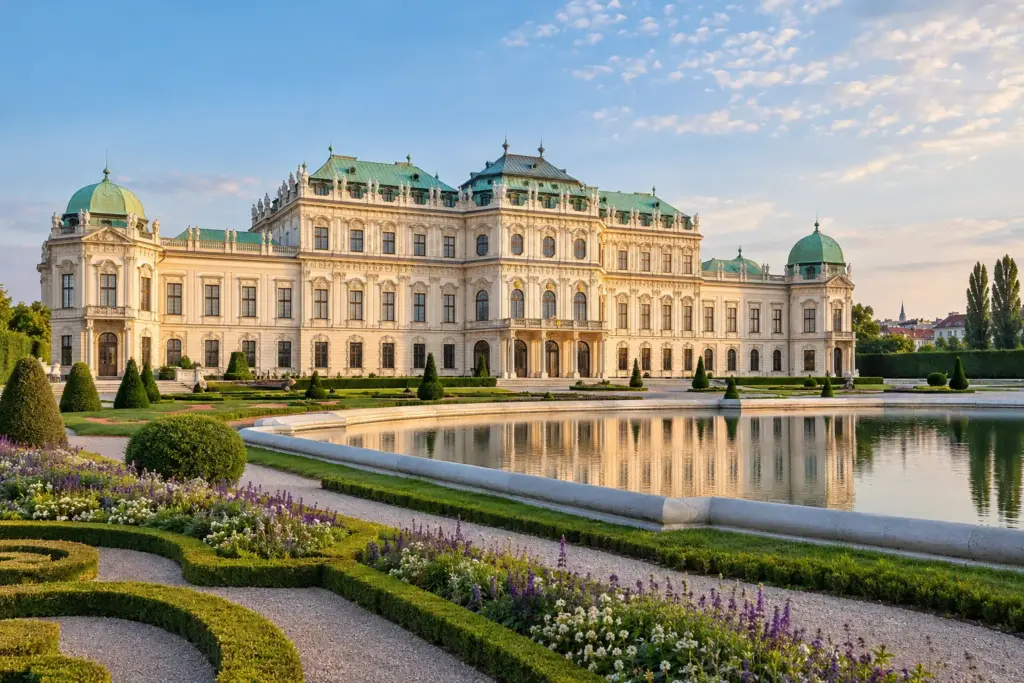 KI-generierte fotorealistische Ansicht: Oberes Belvedere in der Landstraße